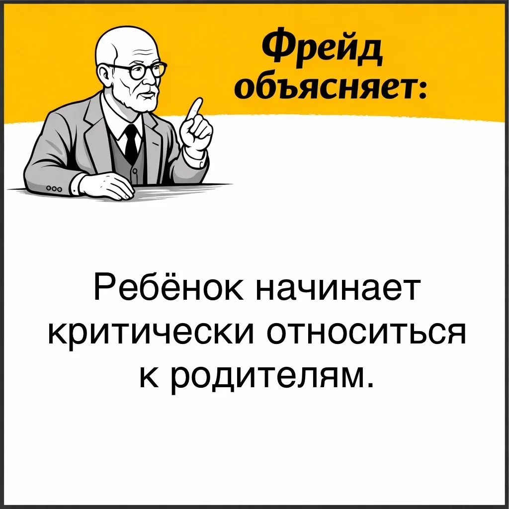 Со временем ребёнок начинает замечать, что родители могут ошибаться, не всё знать, не всегда быть сп