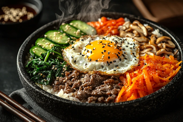 🍚 Пибимпап — красота в каждой ложке! 🇰🇷🌈Пибимпап — это рис, вокруг которого красиво...