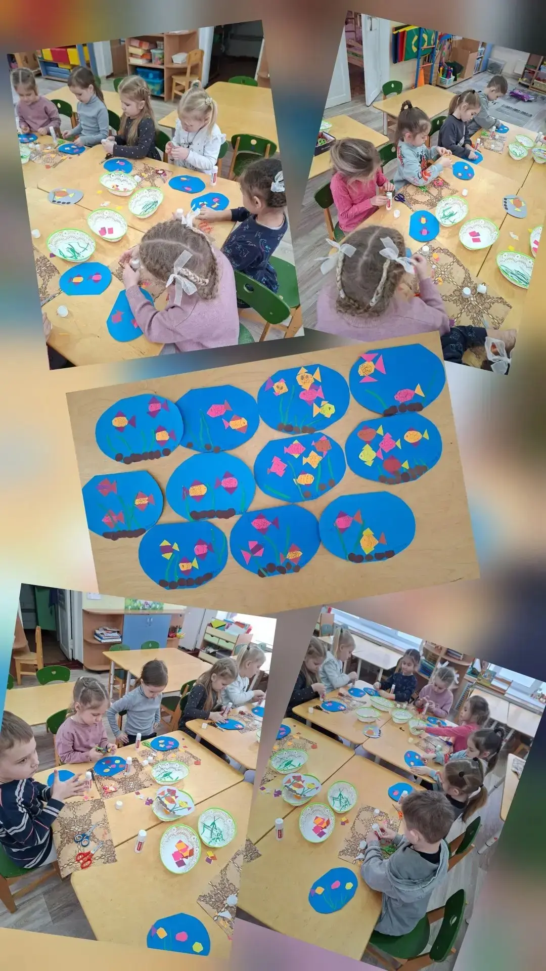 🖼️ Аппликация «Красивые рыбки в аквариуме» 🐠