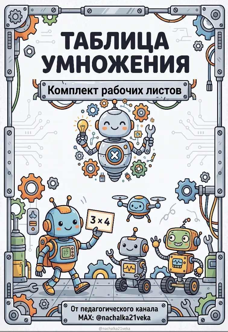 Новое пособие для учителей начальных классов по математике 
«УЧИМ ТАБЛИЦУ УМНОЖЕНИЯ С РОБОТАМИ»

Ком