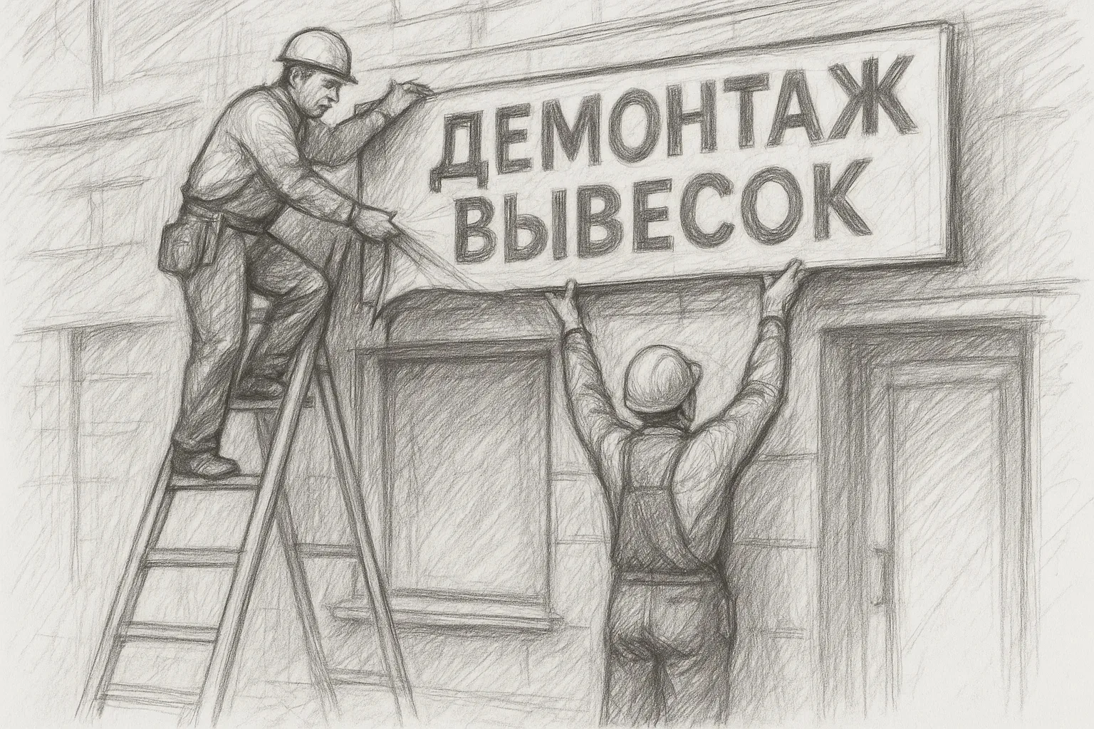 В Свердловском районе продолжается работа над демонтажем незаконно размещённых вывесок.