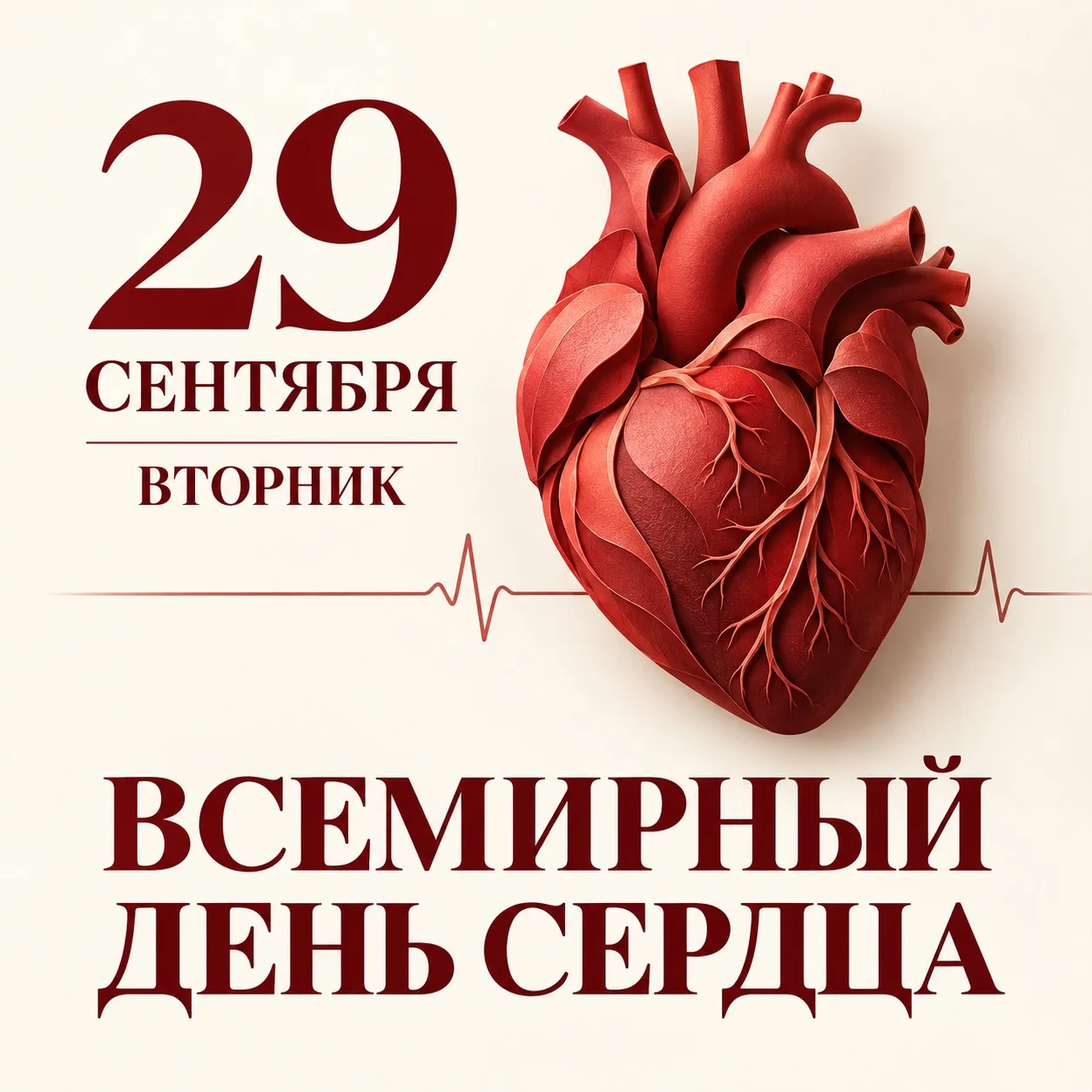 29 сентября — Всемирный день сердца ❤️