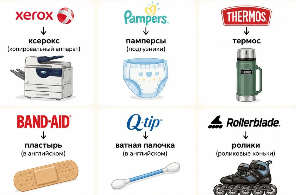 Иногда название компании становится настолько популярным, что начинает обозначать целую...