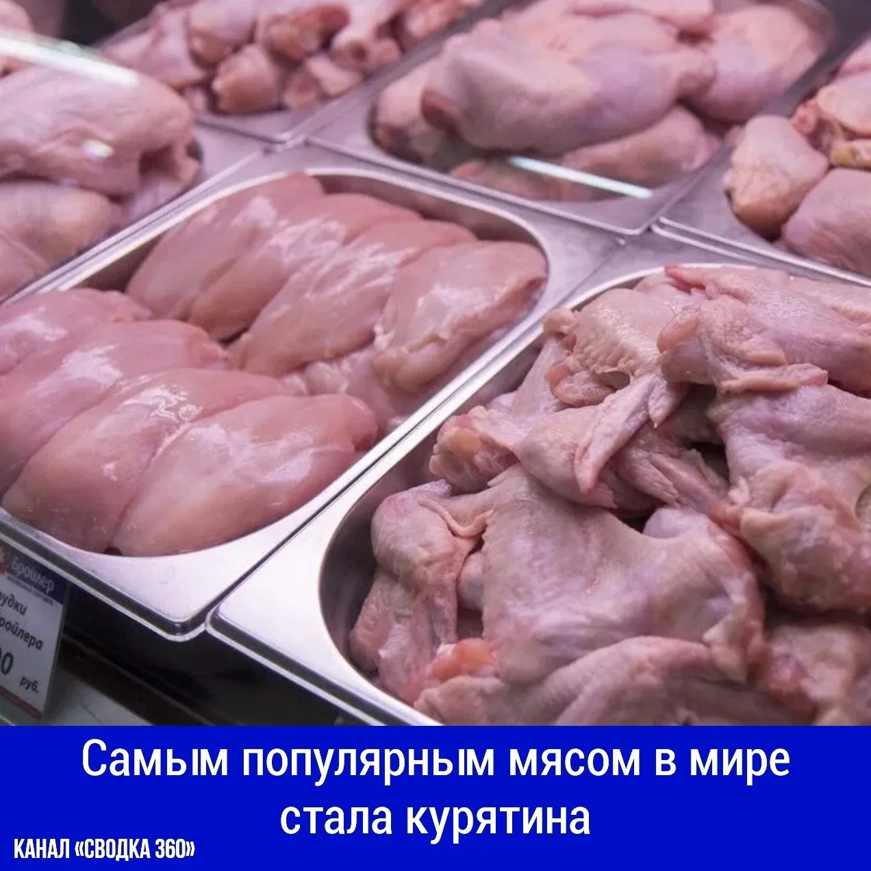 Самым популярным мясом в мире стала курятина.