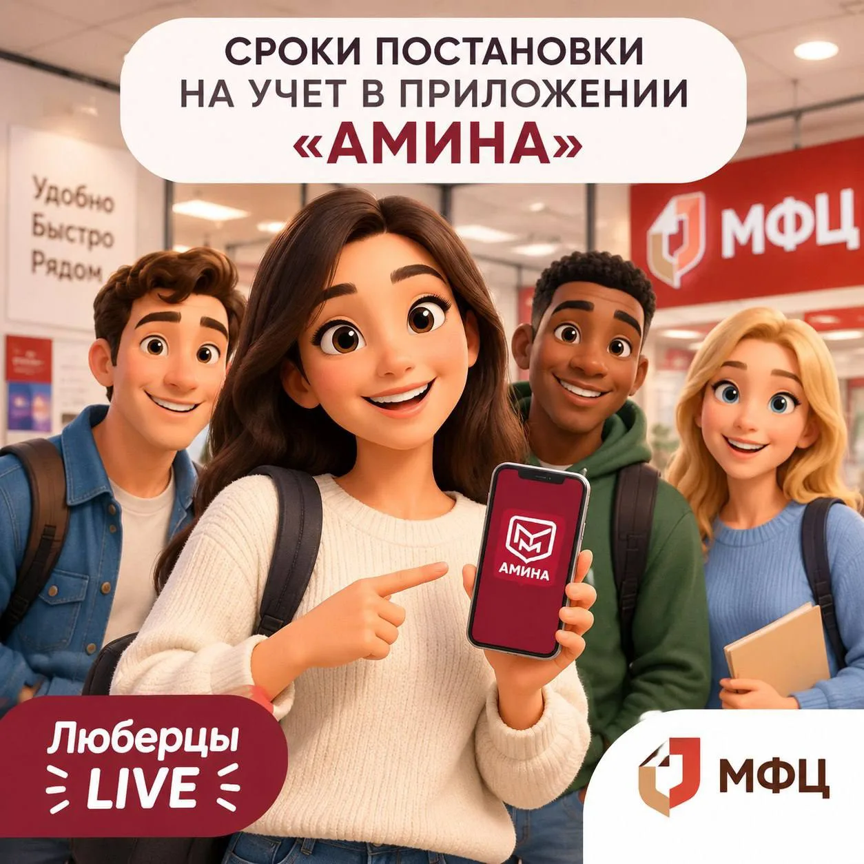 СРОКИ ПОСТАНОВКИ НА УЧЕТ В ПРИЛОЖЕНИИ «АМИНА»