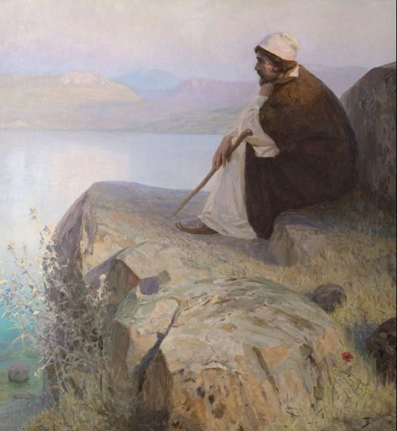 👆 Василий Поленов. Мечты (На горе). Серия «Из жизни Христа». 1890-1900-е. Холст, масло...