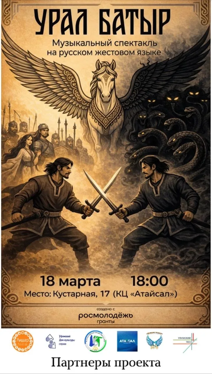 В Уфе покажут «Урал-Батыра» на жестовом языке 🎭✨