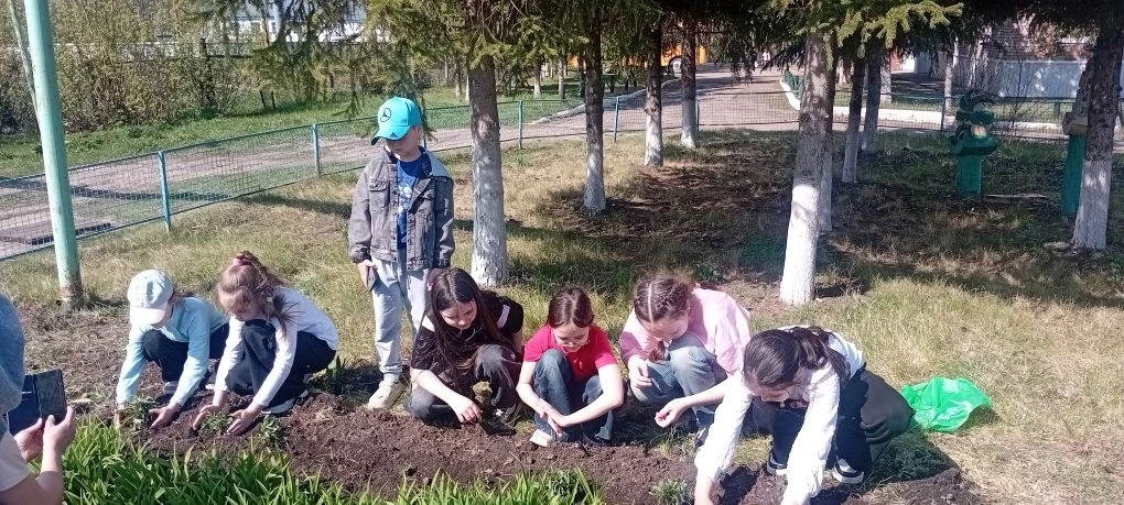 «Цвети, моя клумба!»: день труда и красоты сегодня наши ребята с большим энтузиазмом вз...