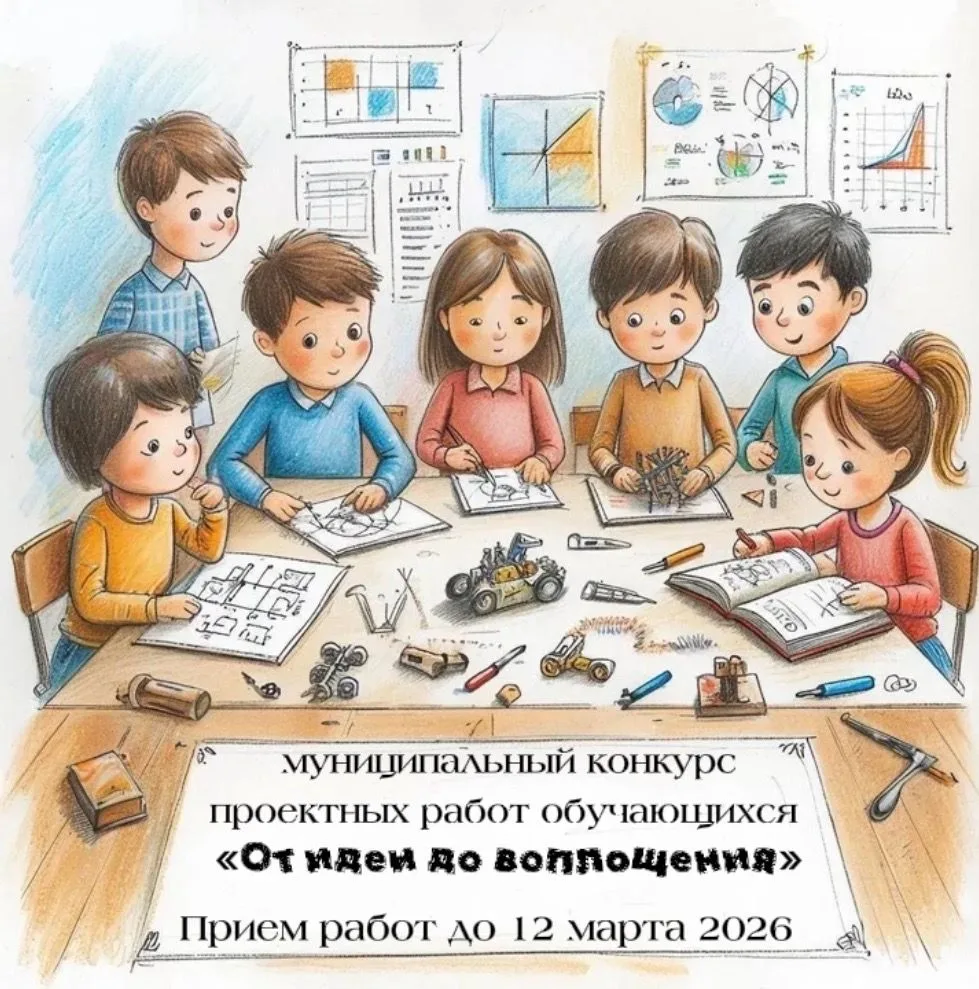 📣Спешим напомнить вам о муниципальном конкурсе проектных работ обучающихся «От идеи до...