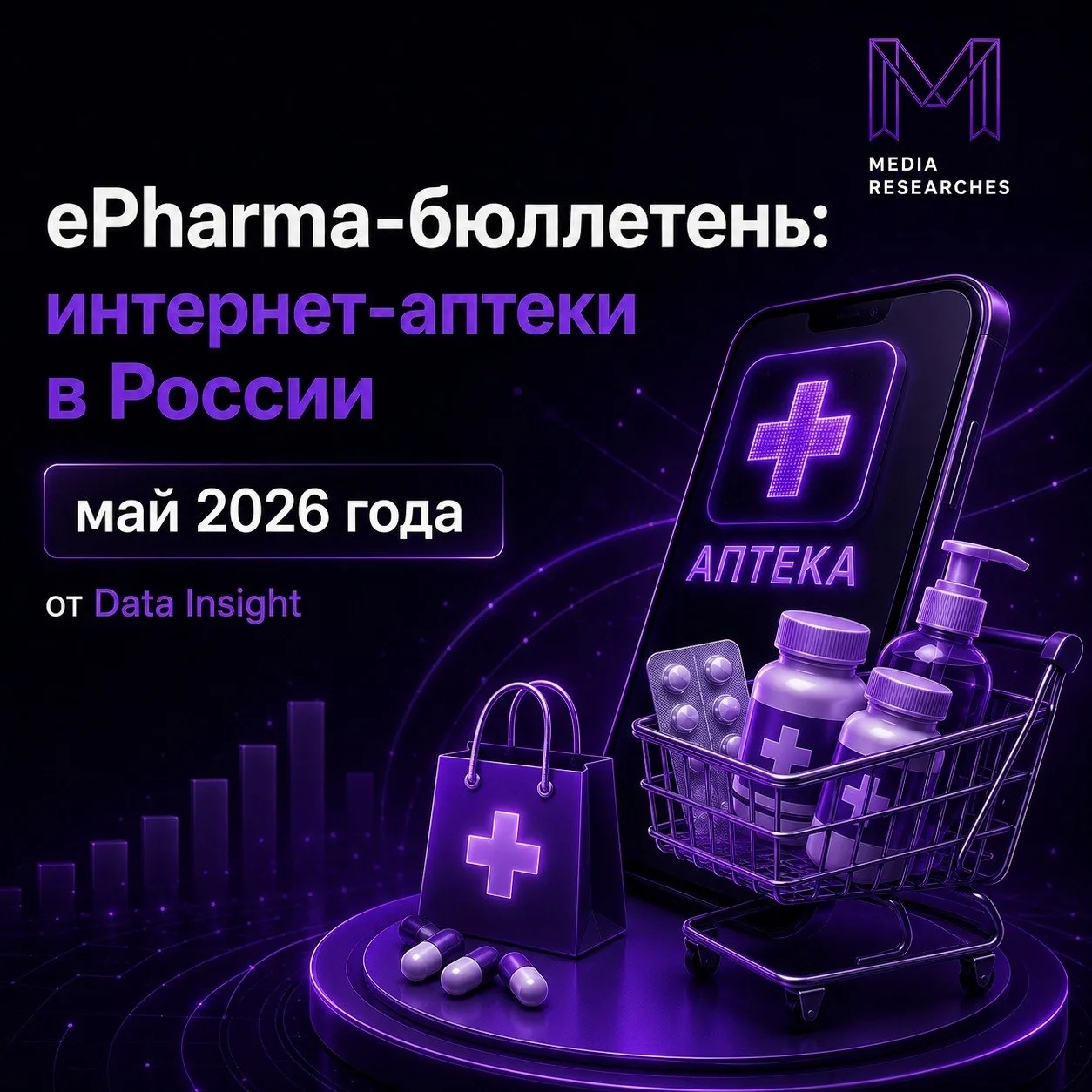 ⚡️ еPharma-бюллетень: интернет-аптеки в России, май 2026 года от Data Insight 

Основные выводы:

🔣