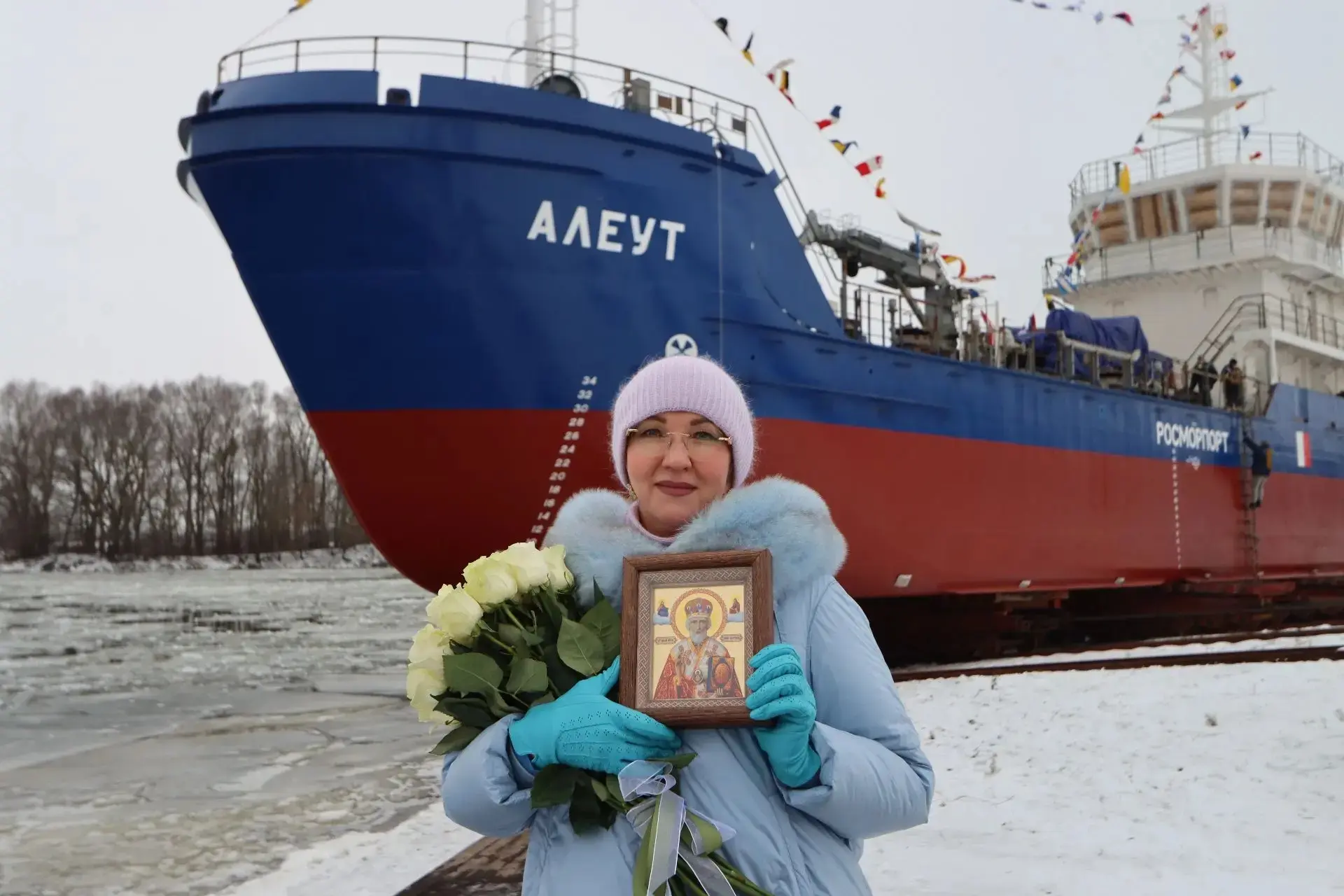 🚤Третье экологическое судно проекта RST38 – сборщик льяльных вод «Алеут» – спущен на воду. Судно сег