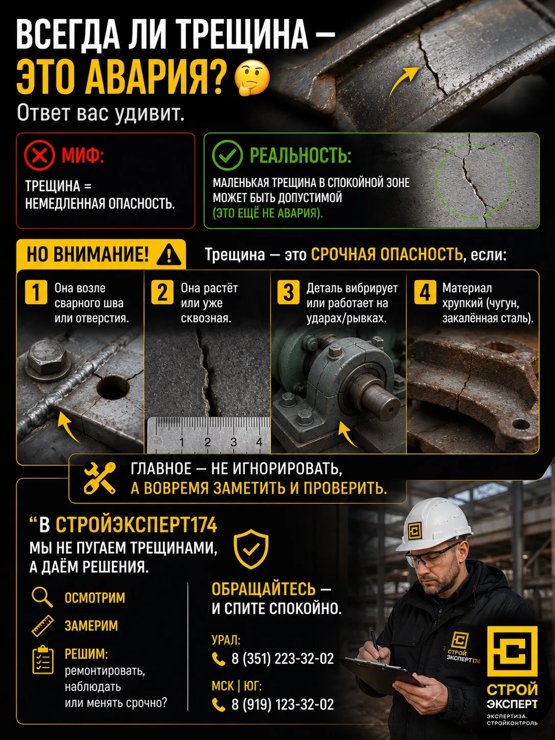 Всегда ли трещина — это авария? 🤔 Ответ вас удивит.