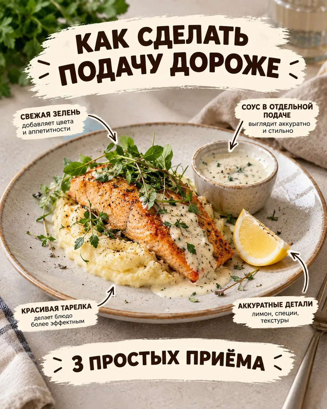 Как сделать ресторанную подачу из обычной тарелки