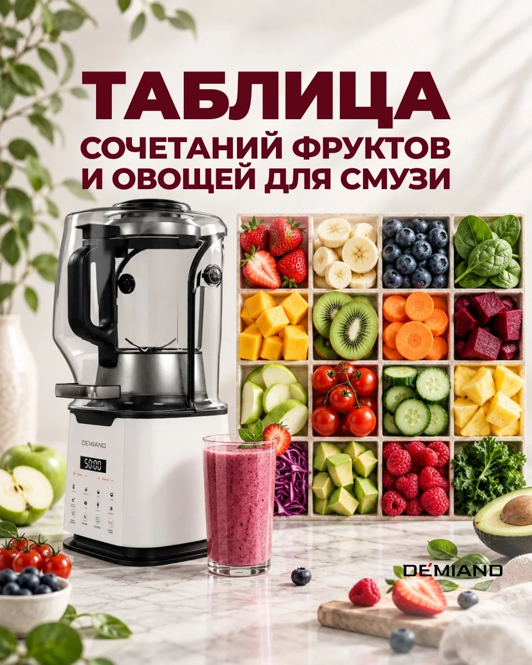 Рецепты смузи: идеальные сочетания фруктов и овощей 🍓