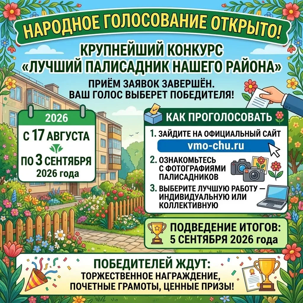Уважаемые жители, народное голосование в конкурсе