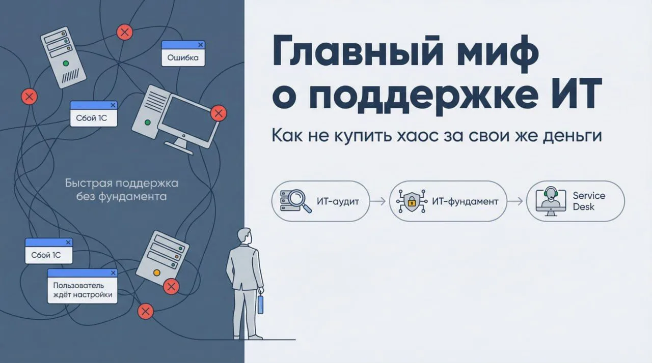 Главный миф о поддержке ИТ: почему «возьмем все на сопровождение» часто заканчивается болью

Частая 