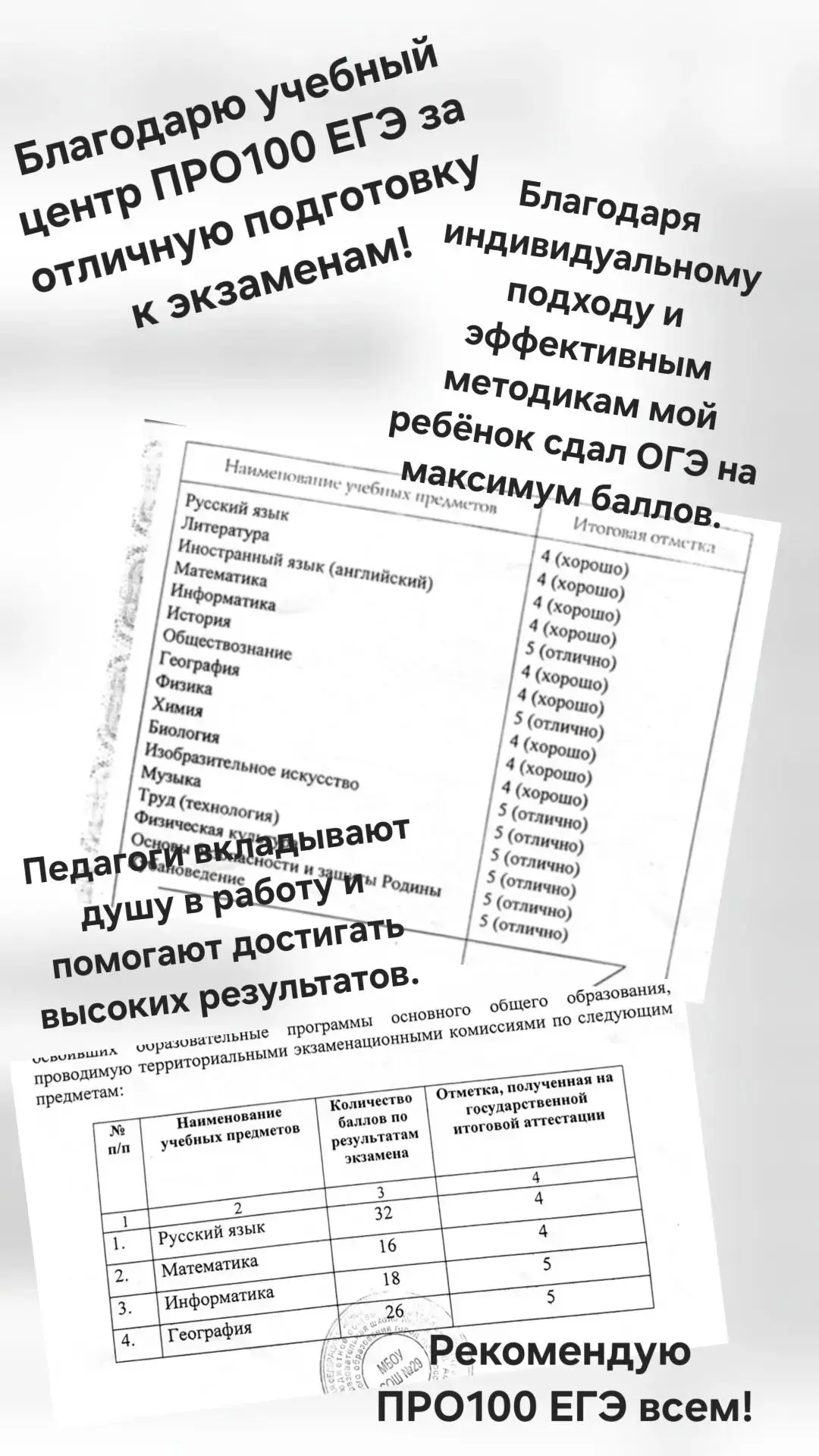 Ещё раз хочу похвастаться вот таким отзывом нашего ученика!