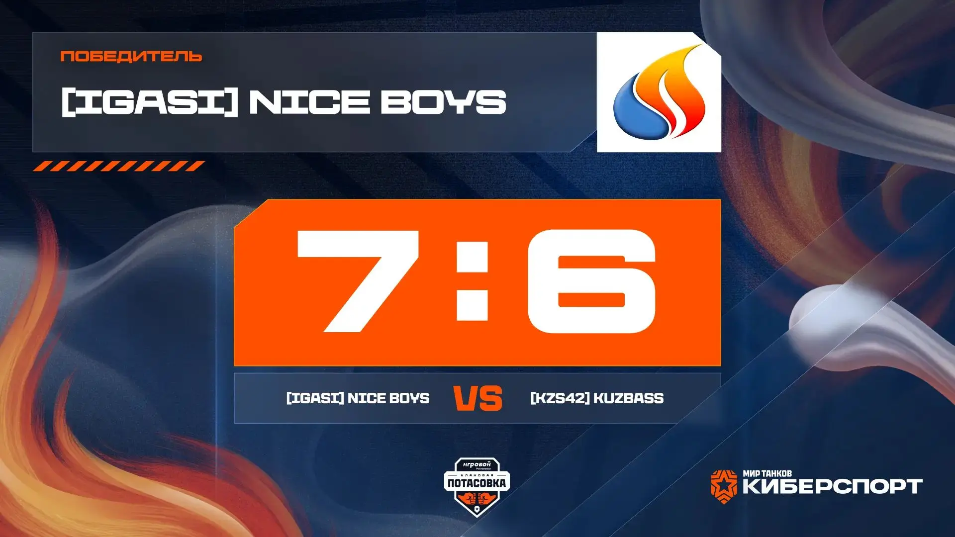 Чемпион «Клановой потасовки с Игровым» определен!

[IGASI] NICE BOYS побеждают [KZS42] Kuzbass в оче