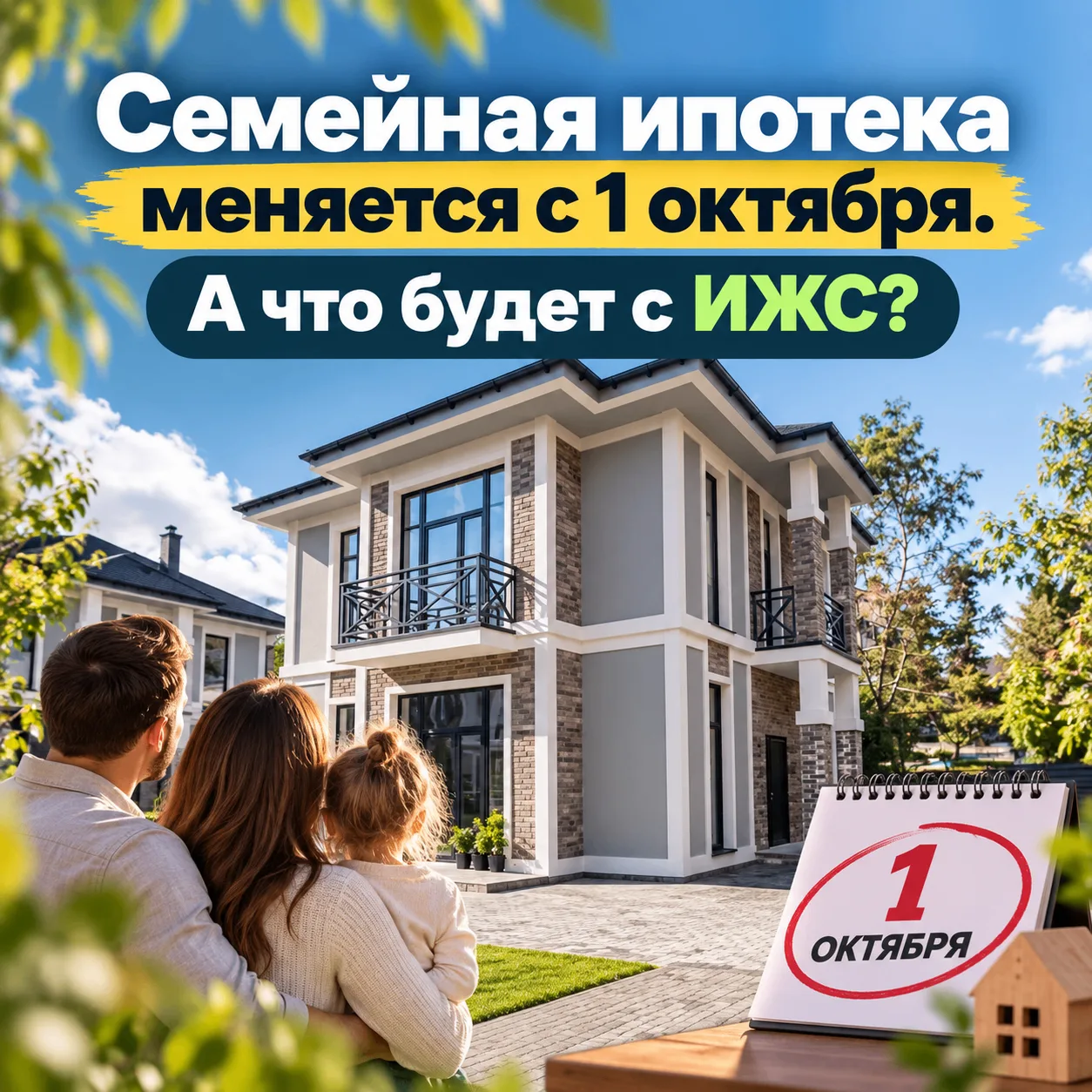 🏡 Семейная ипотека меняется с 1 октября. А что будет с ИЖС?