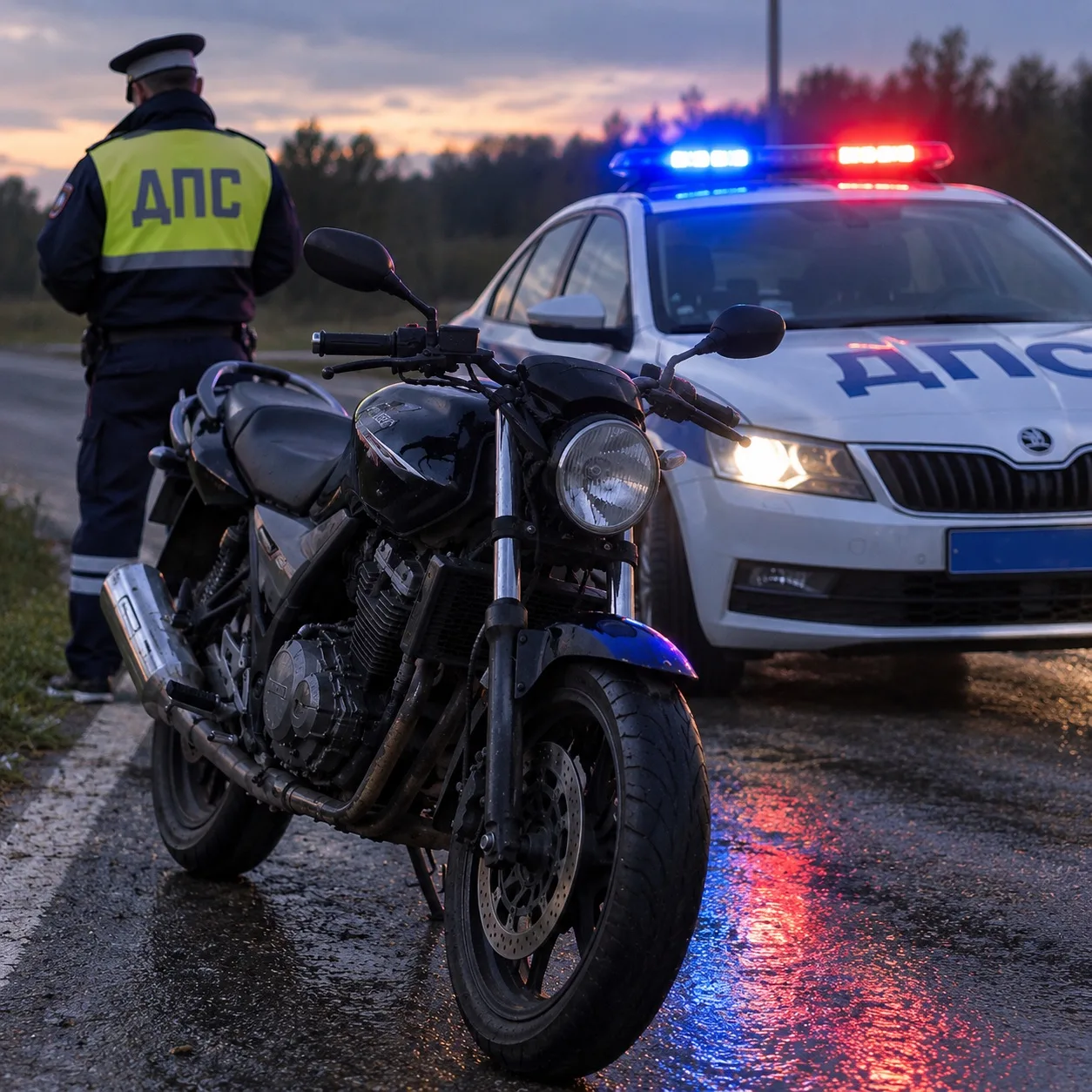 🏍️ В Алмазной пьяный мотоциклист без прав попытался дать взятку ГИБДД