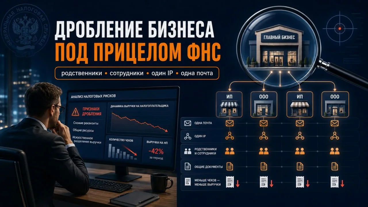 В ФНС увидели «двузначную» долю дробления и снижение числа пробитых чеков