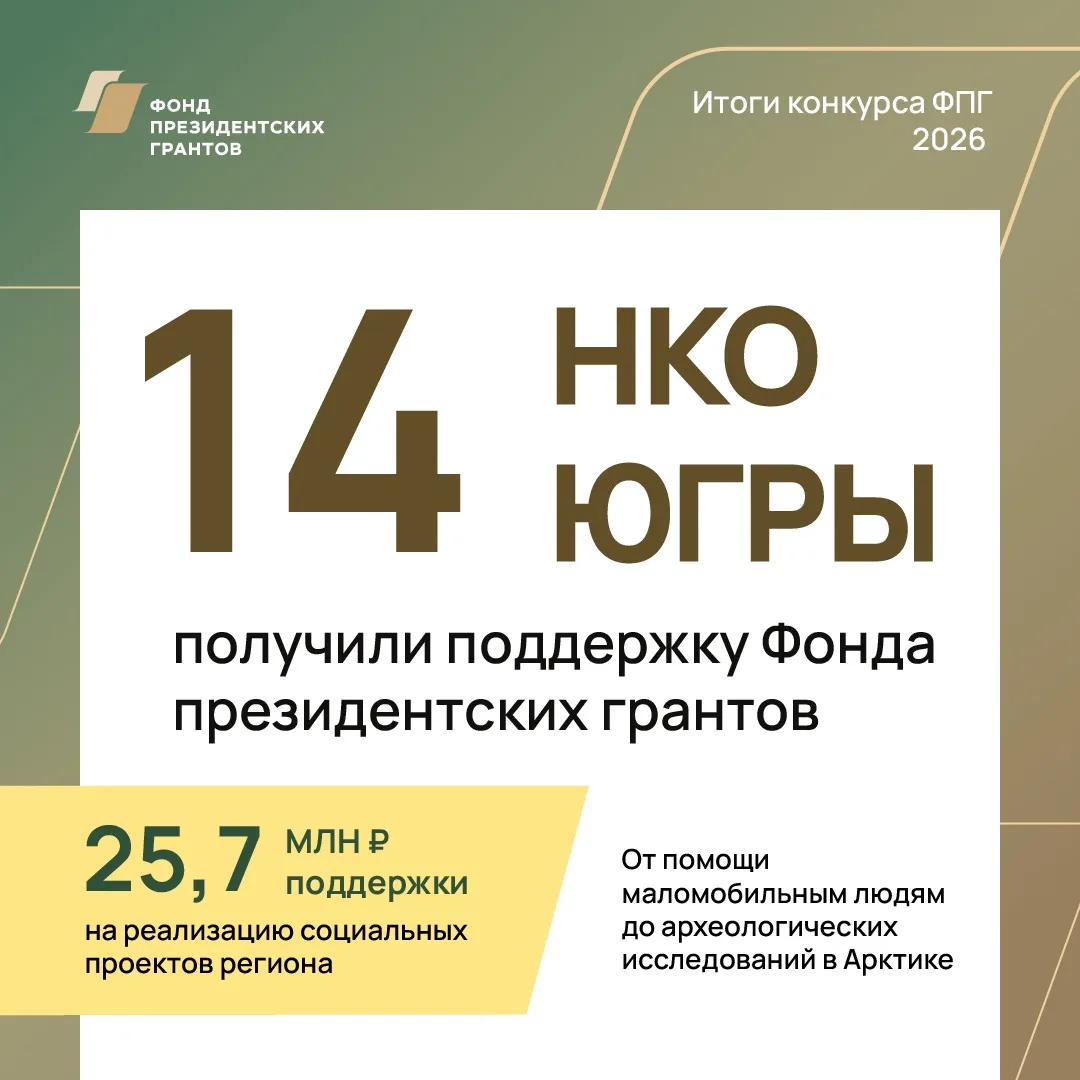 Социальные проекты Югры получили поддержку на федеральном уровне.