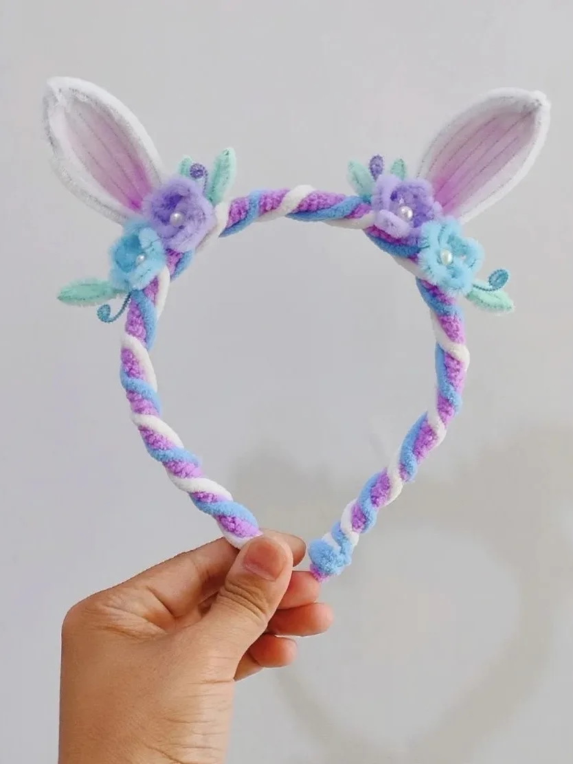 Подборка классных идей ободков-зайчиков из синельной проволоки 🐰✨