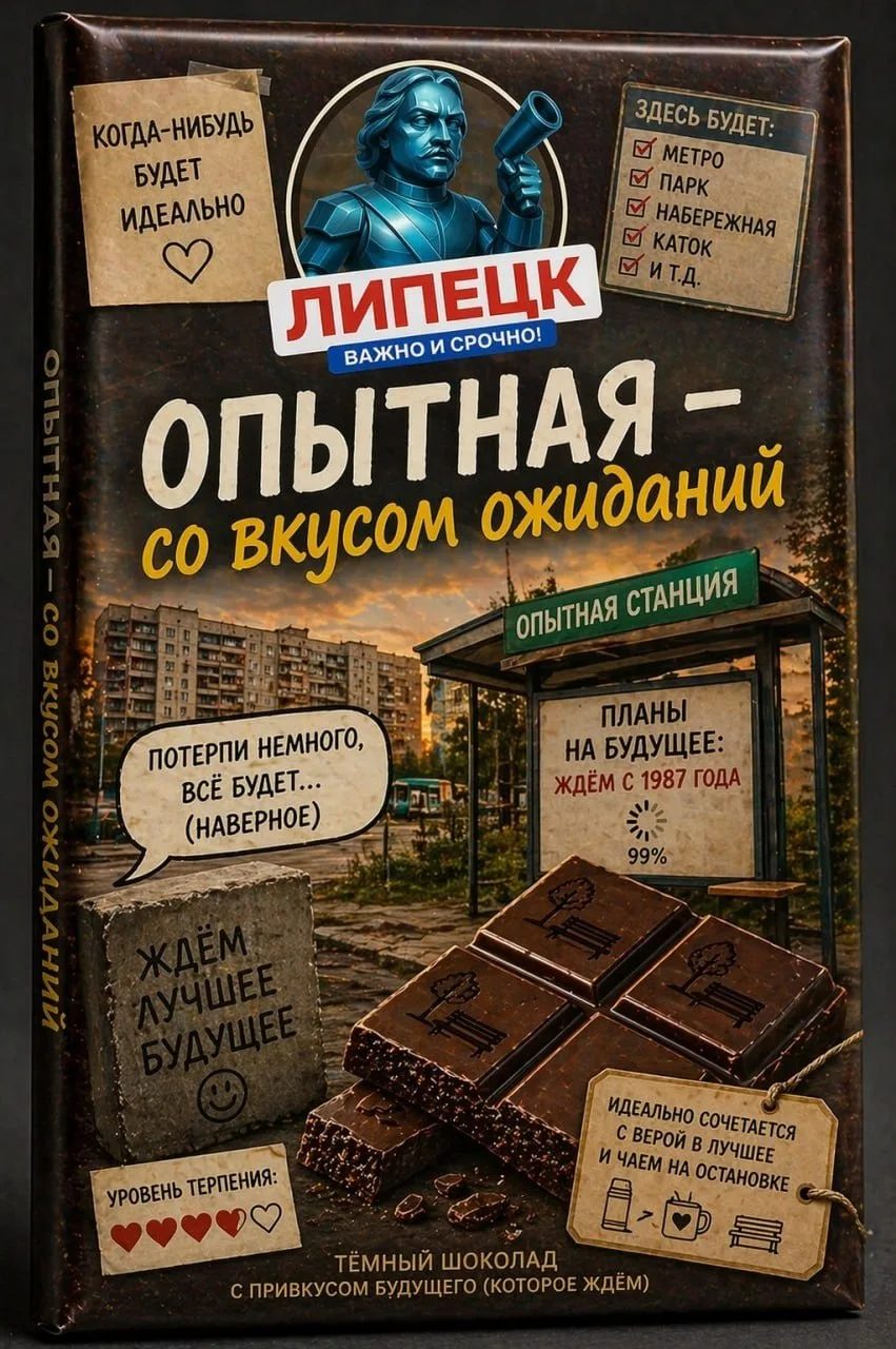 🍫 Пока все обсуждают «чипсы со вкусом Липецка», липчане уже придумали шоколад с характером  Пока соц