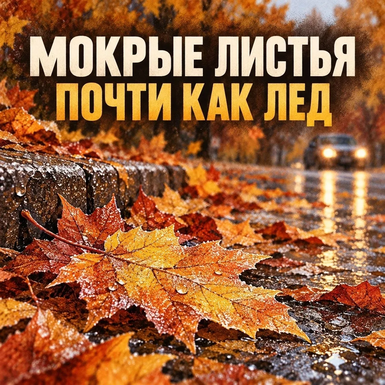 🍁 Уже октябрь — на дорогах и тротуарах все больше опавших листьев
