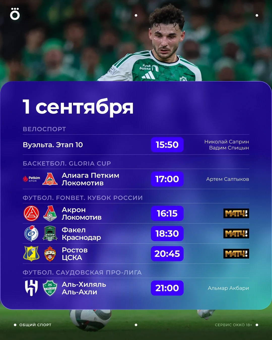 Возвращение «Вуэльты», Gloria Cup в баскете, Кубок России и «Аль-Хиляль» — «Аль-Ахли» 🥰