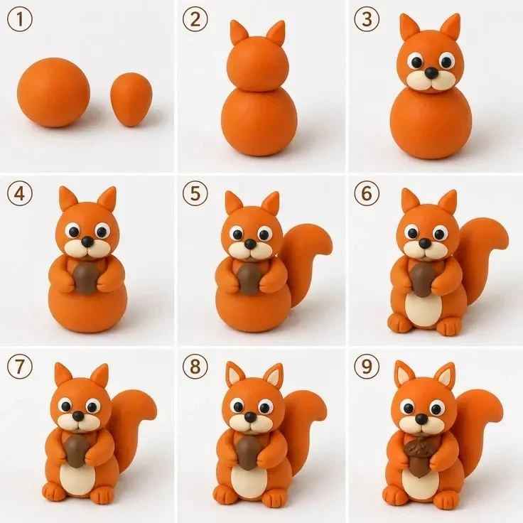 Лепим белочку