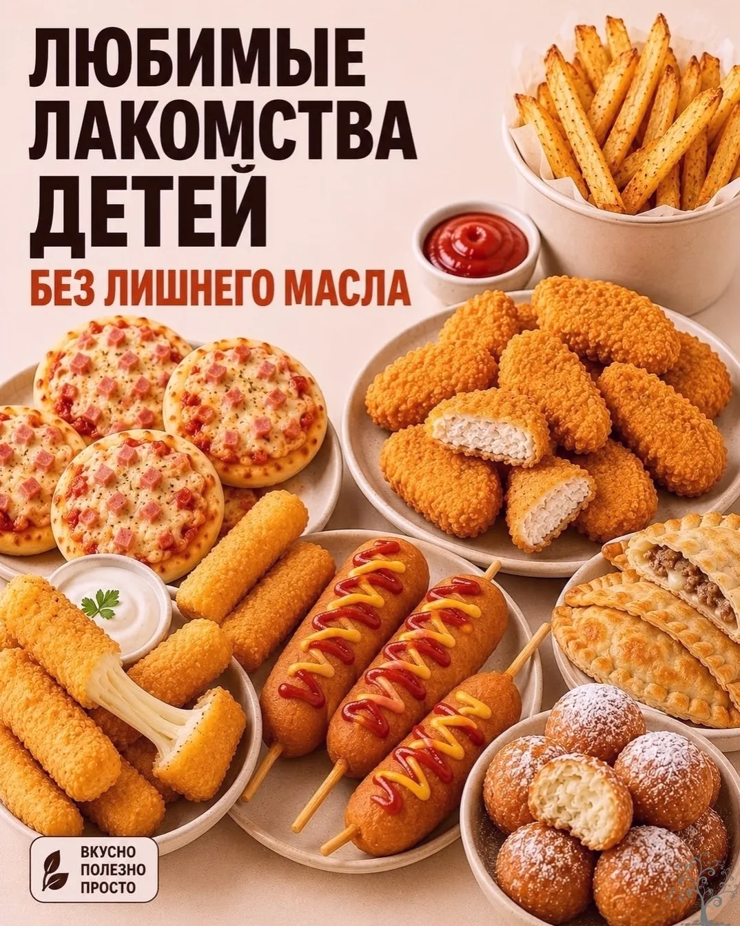 Любимые лакомства детей, без лишнего масла!