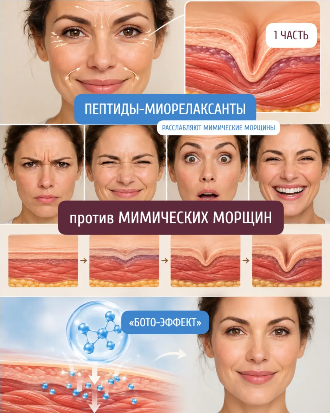 Пептиды против мимических морщин