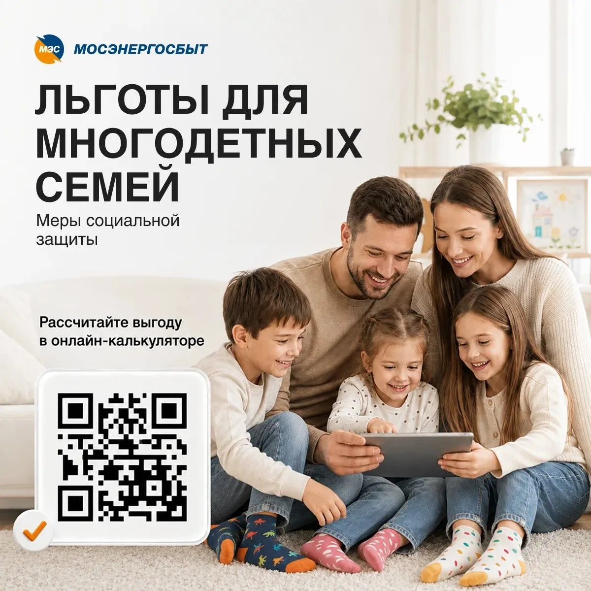 👨‍👩‍👧‍👦 Как оформить льготу на электроэнергию для многодетных семей