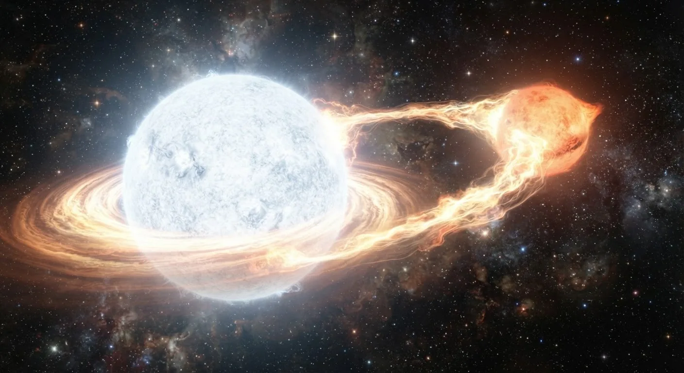 🌌 А Вы знали, что некоторые звёзды буквально «воруют» вещество у соседей?