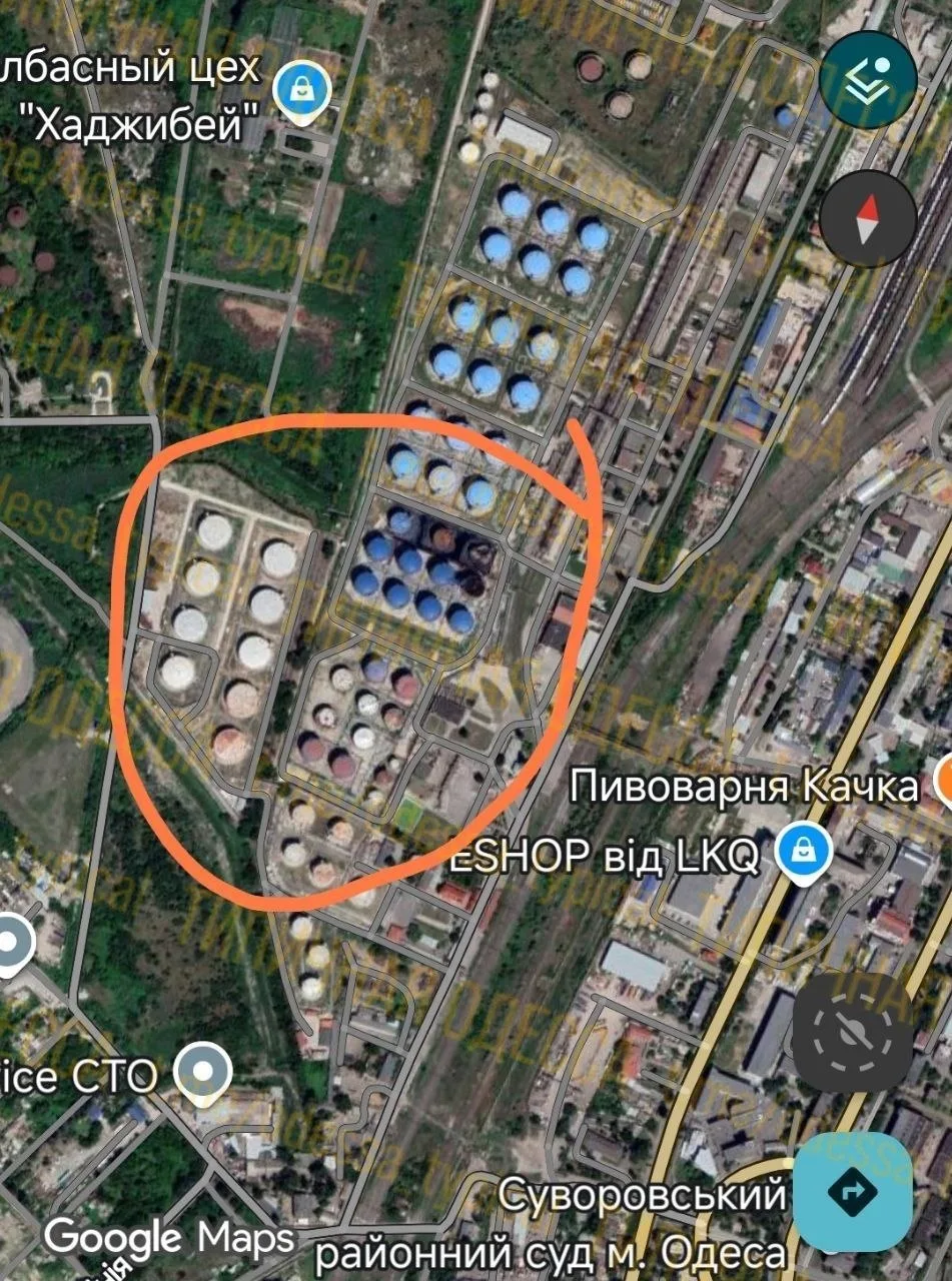 Одесса 

Прилетело по топливному хранилищу