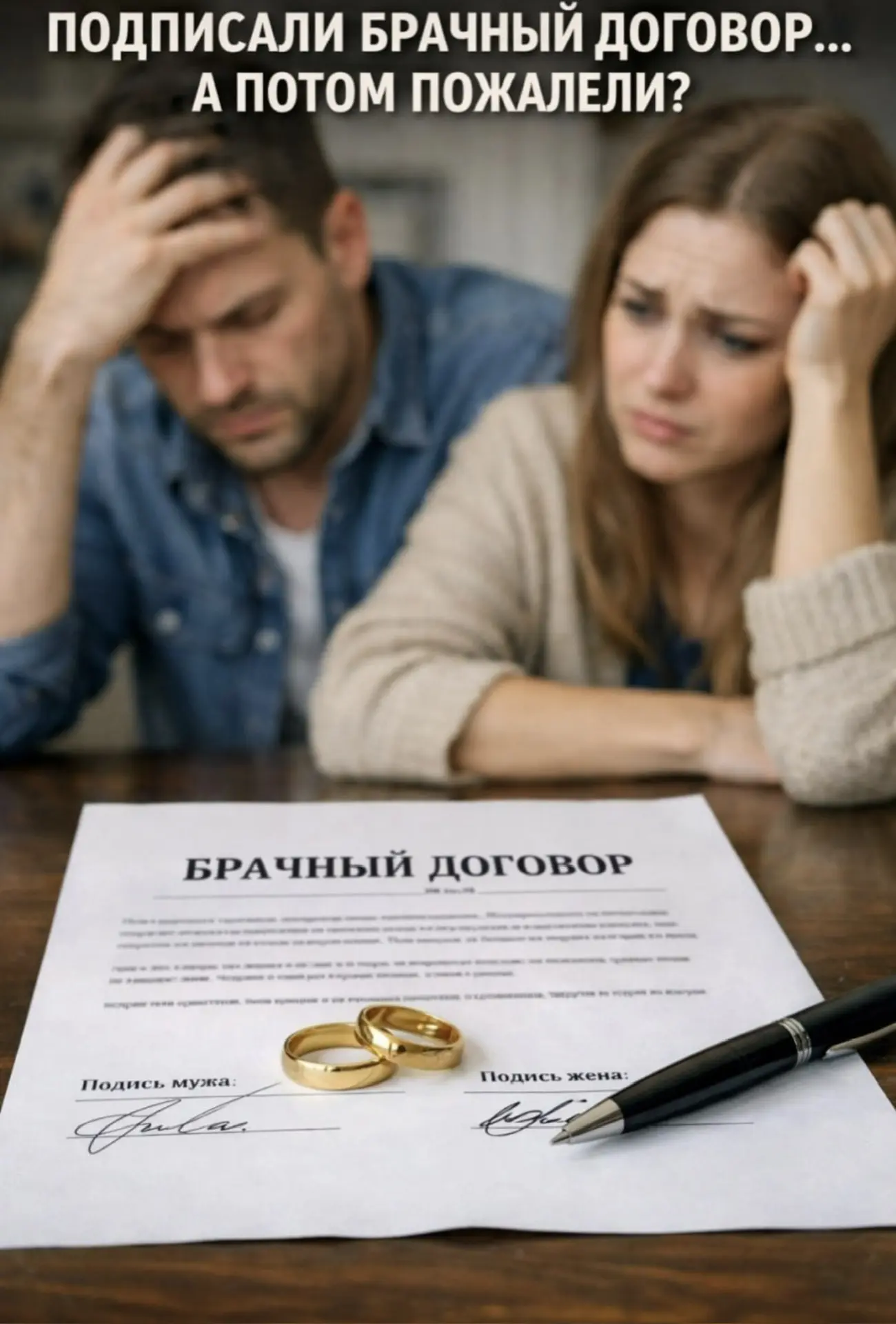 📄 ПОДПИСАЛИ БРАЧНЫЙ ДОГОВОР… А ПОТОМ ПОЖАЛЕЛИ ?