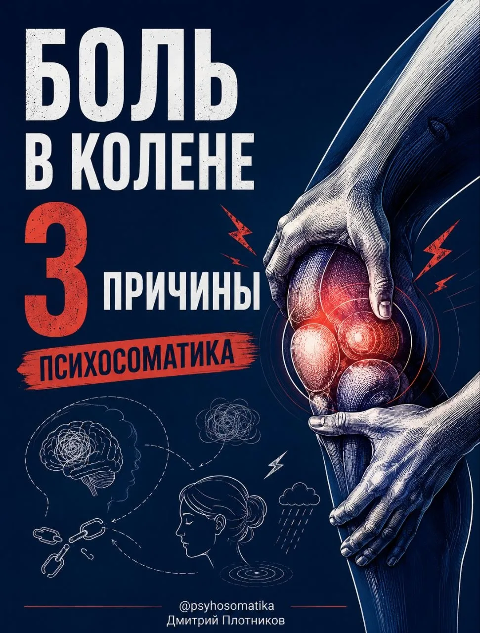 🔥 Одна и та же боль в колене. Три совершенно разные причины.

Многие ищут в психосоматике простые о