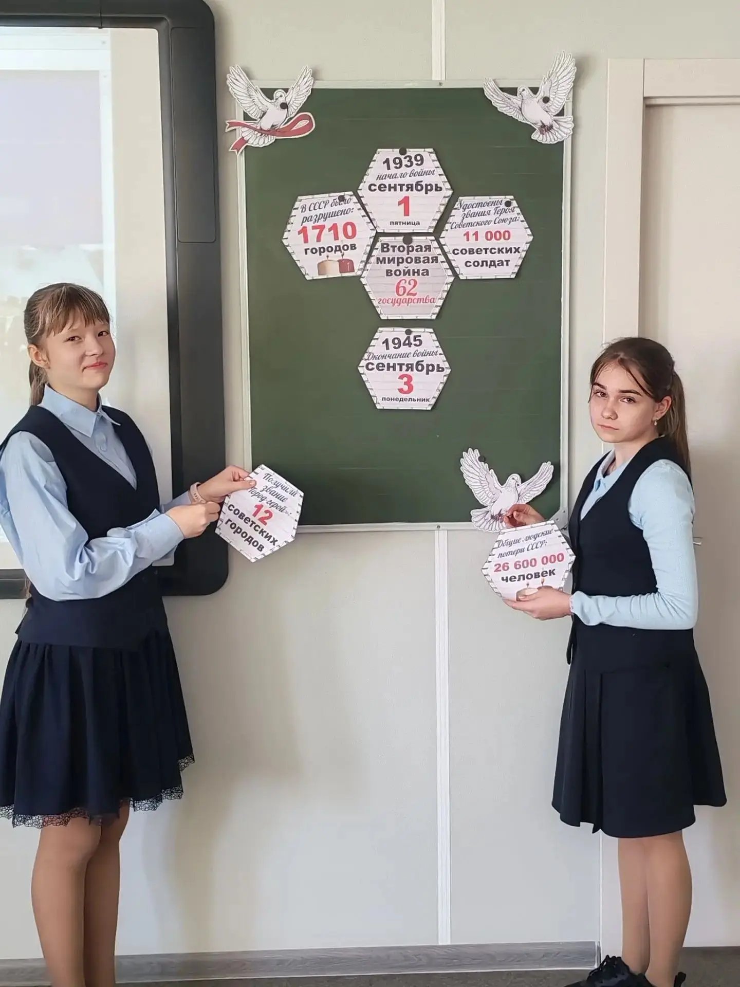 В 7 «В» классе прошёл классный час, посвящённый Дню Победы над милитаристской Японией —...