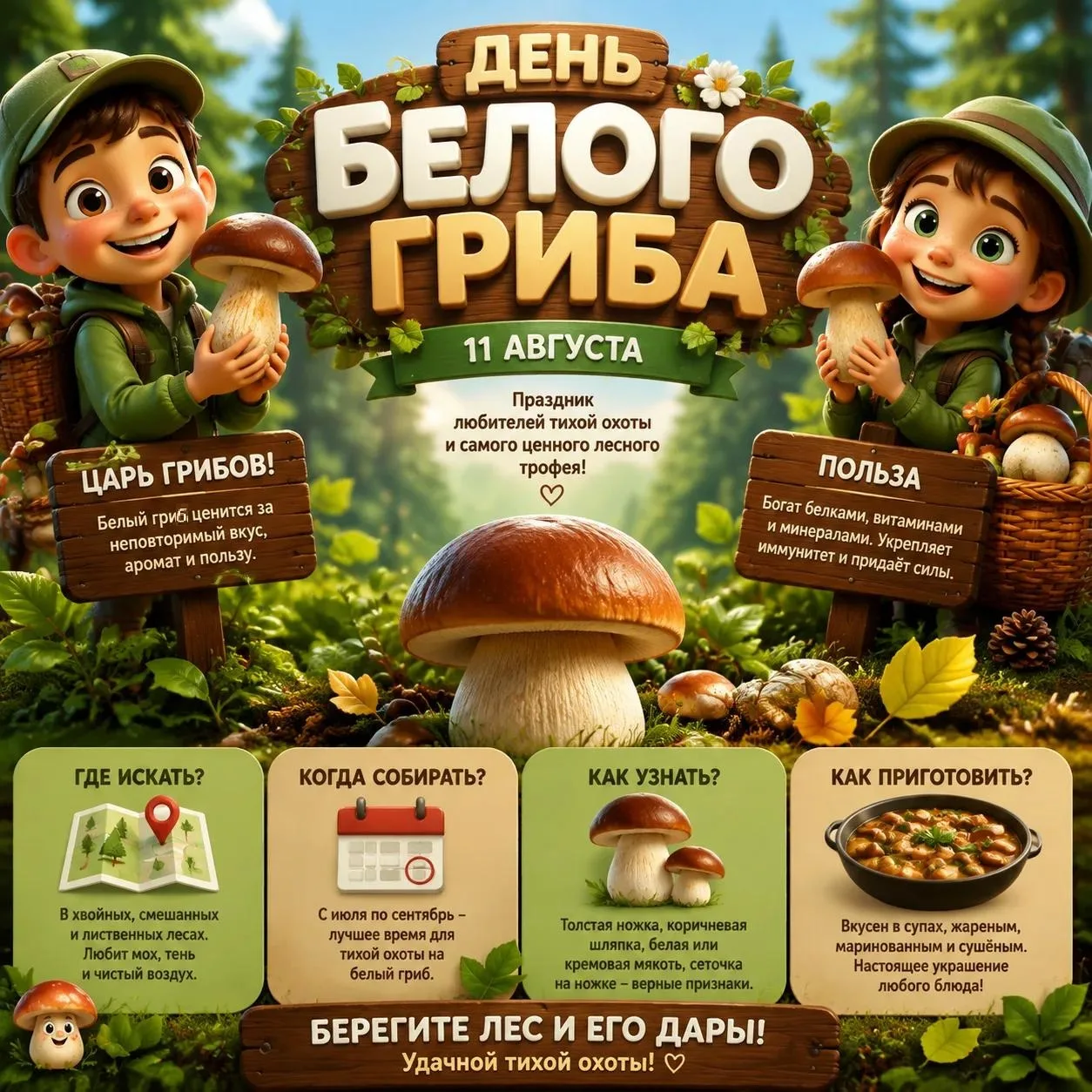 День белого гриба: праздник «тихой охоты» и лесного царя
