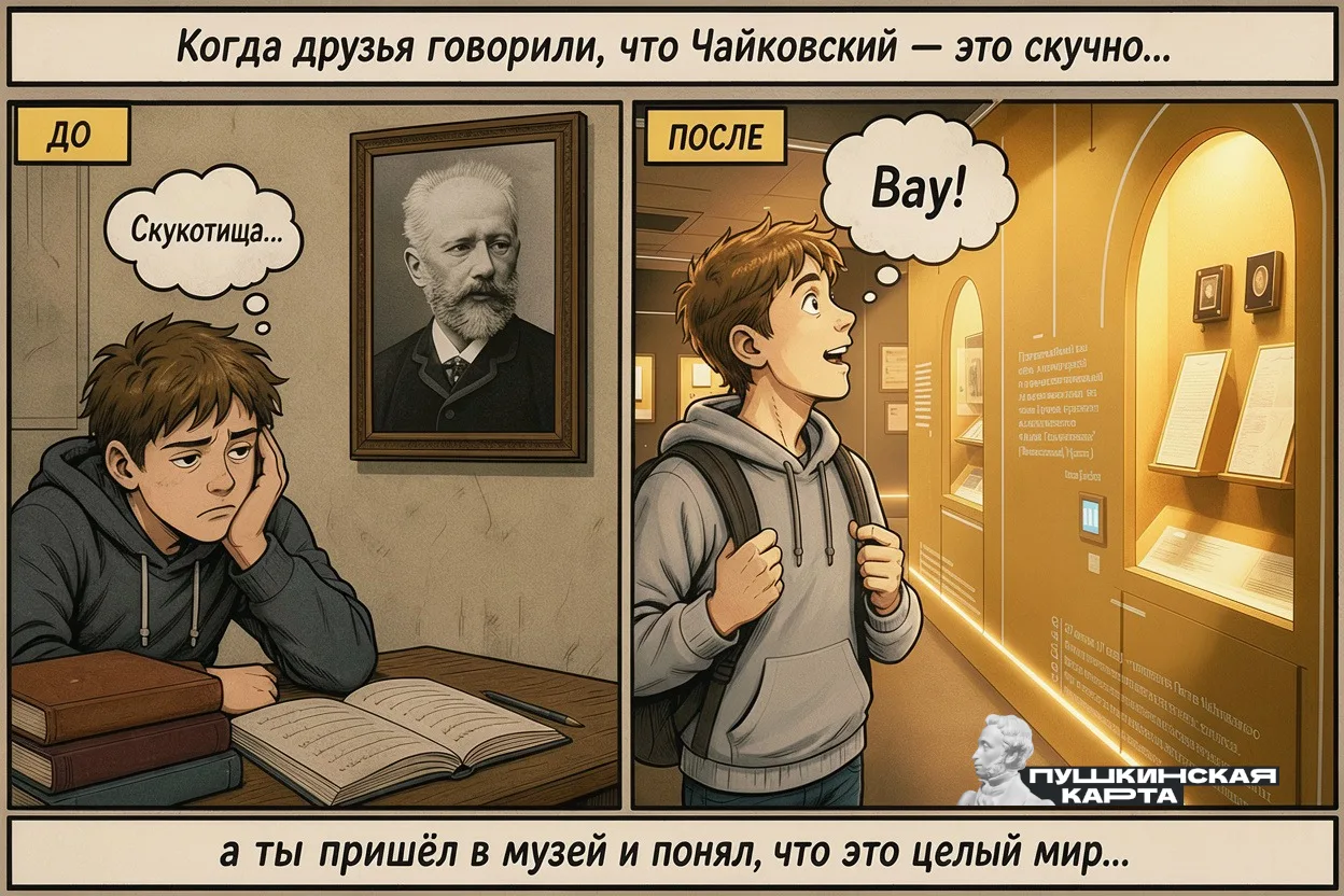 🔗 Все выставки, концерты, экскурсии музея по Пушкинской карте на сайте