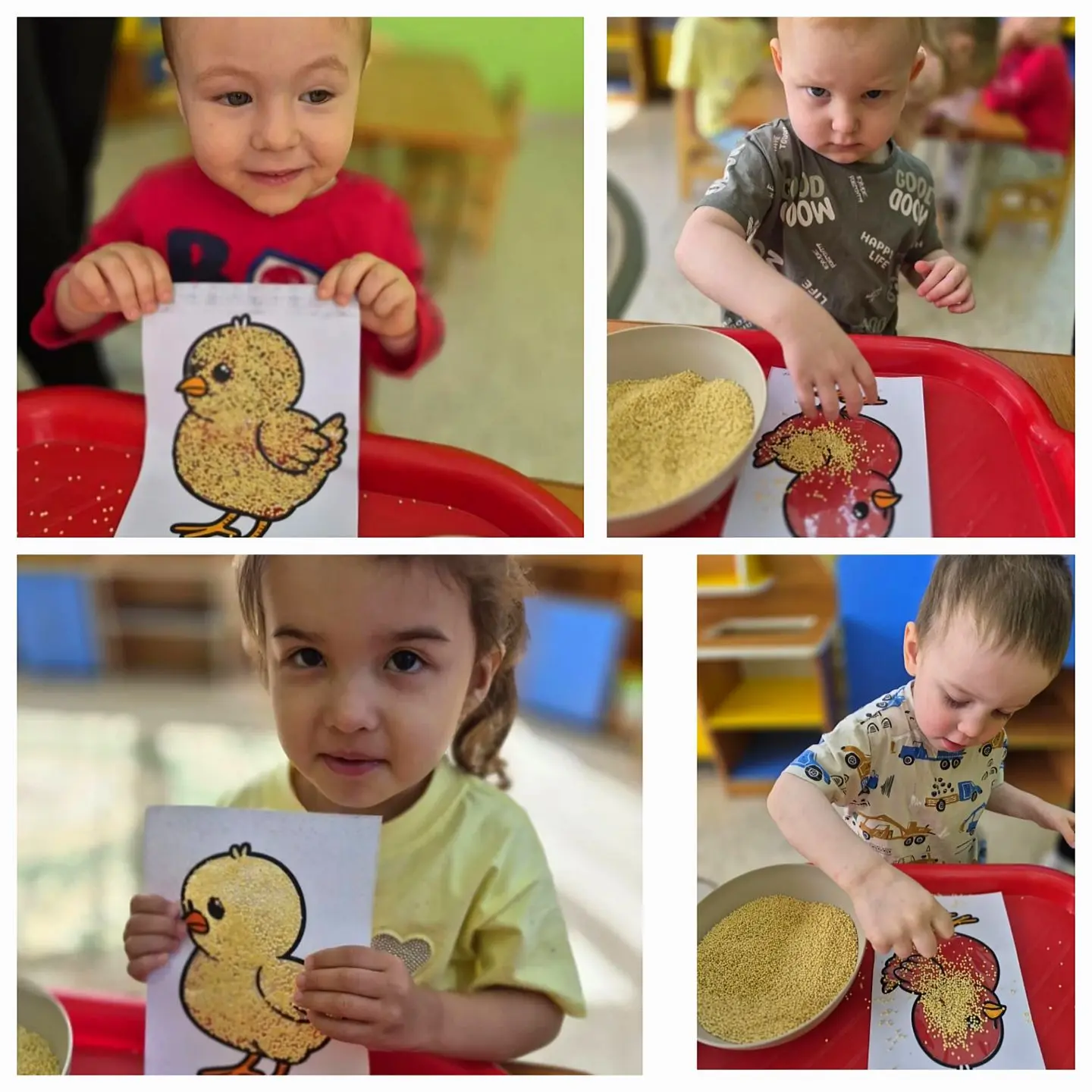 👶Наши малыши сегодня стали настоящими мастерами и сделали чудесную аппликацию из обычн...