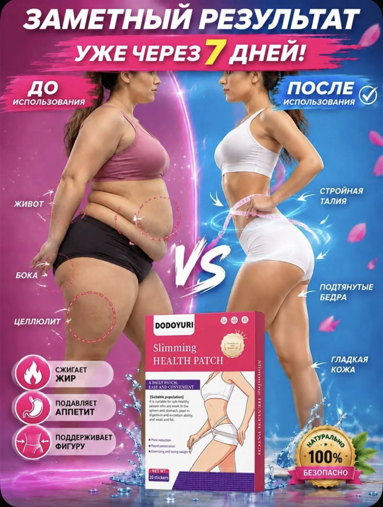 Жиросжигающие патчи, которые реально работают 😍 это реально крутая находка 💥🎉