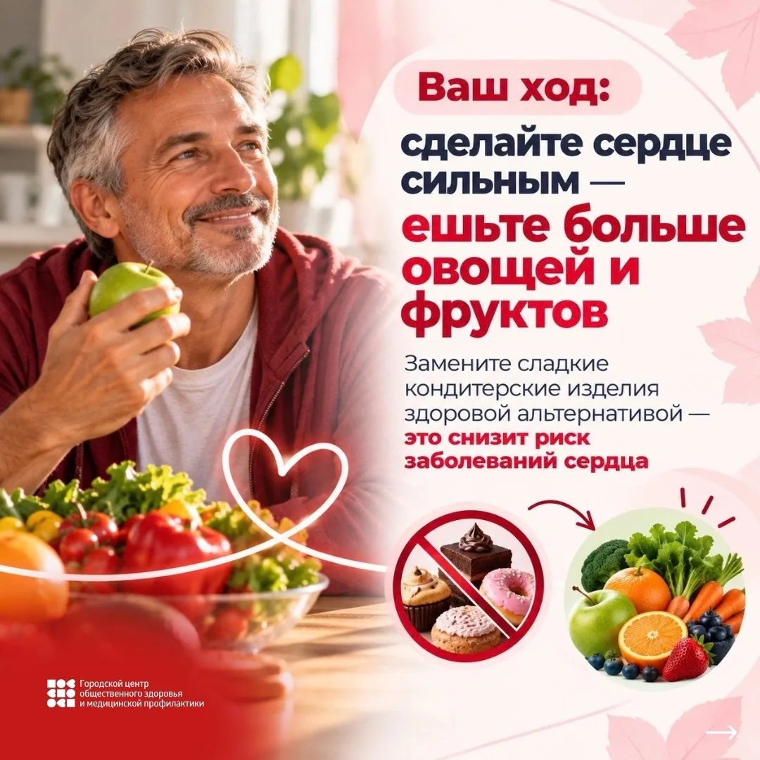 📝 С 28 сентября по 4 октября - неделя ответственного отношения к сердцу.