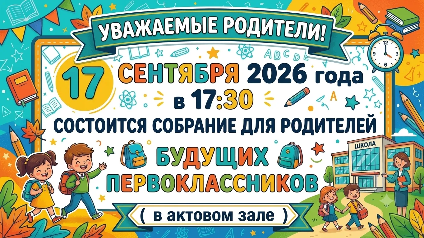 📣 Информация для родителей будущих первоклассников!
