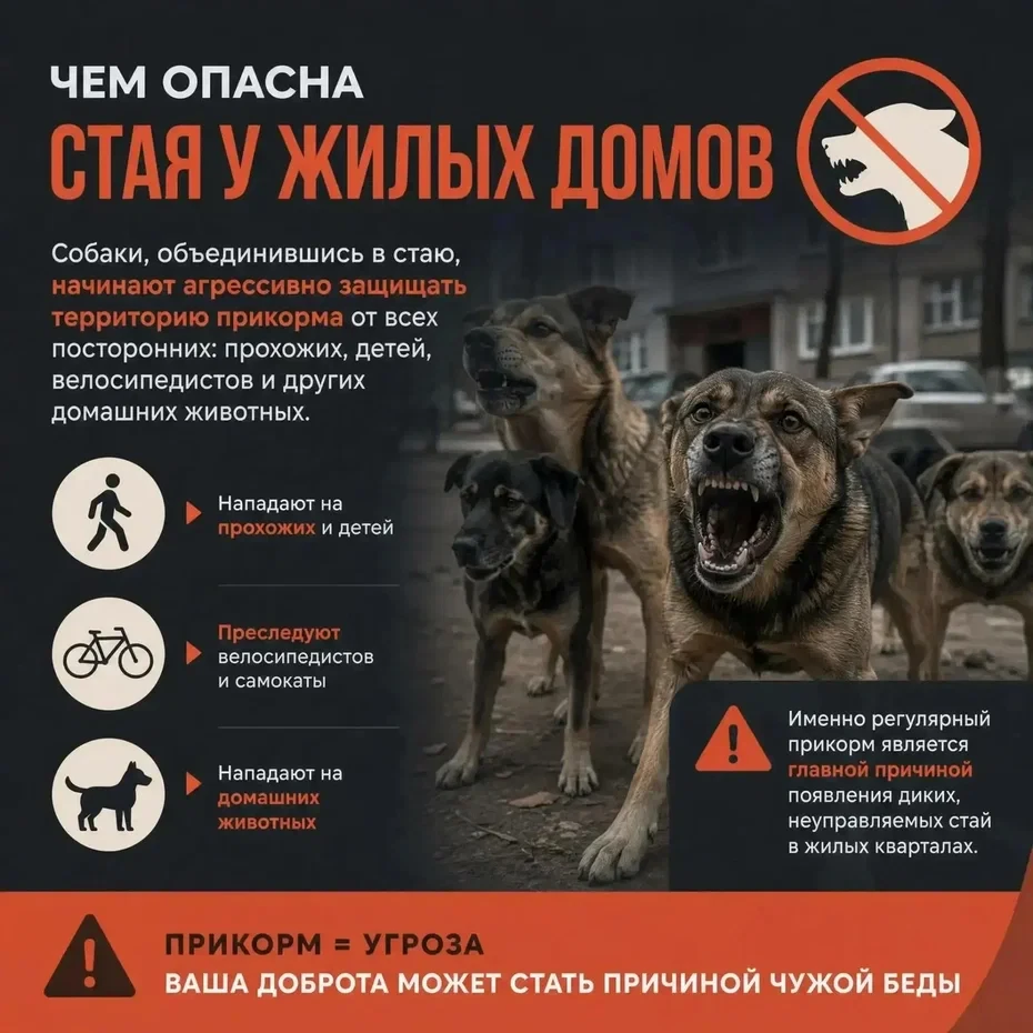 Чем опасна стая у жилых домов

Собаки, объединившись в стаю, начинают агрессивно защищать территорию