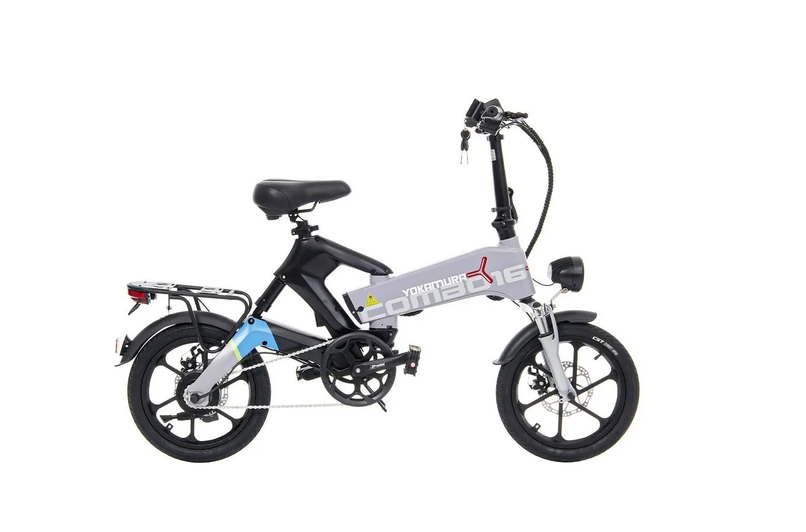 Электровелосипед Yokamura Combo 16 Grey Black: 500 Вт, 35 км/ч, три режима езды