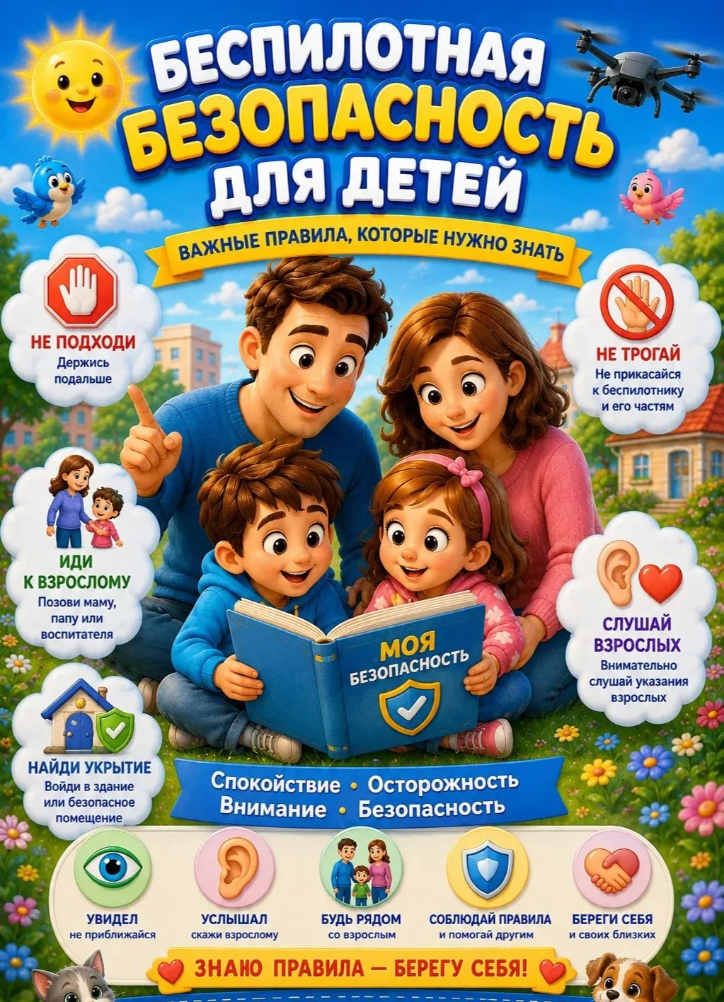 «Беспилотная безопасность для детей» важная информация которую должны знать дети и взро...