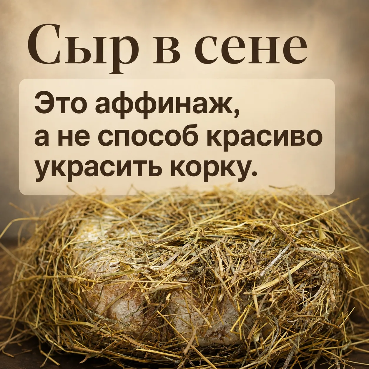 Сено в аффинаже интересно не потому, что сыр начинает «пахнуть травкой».