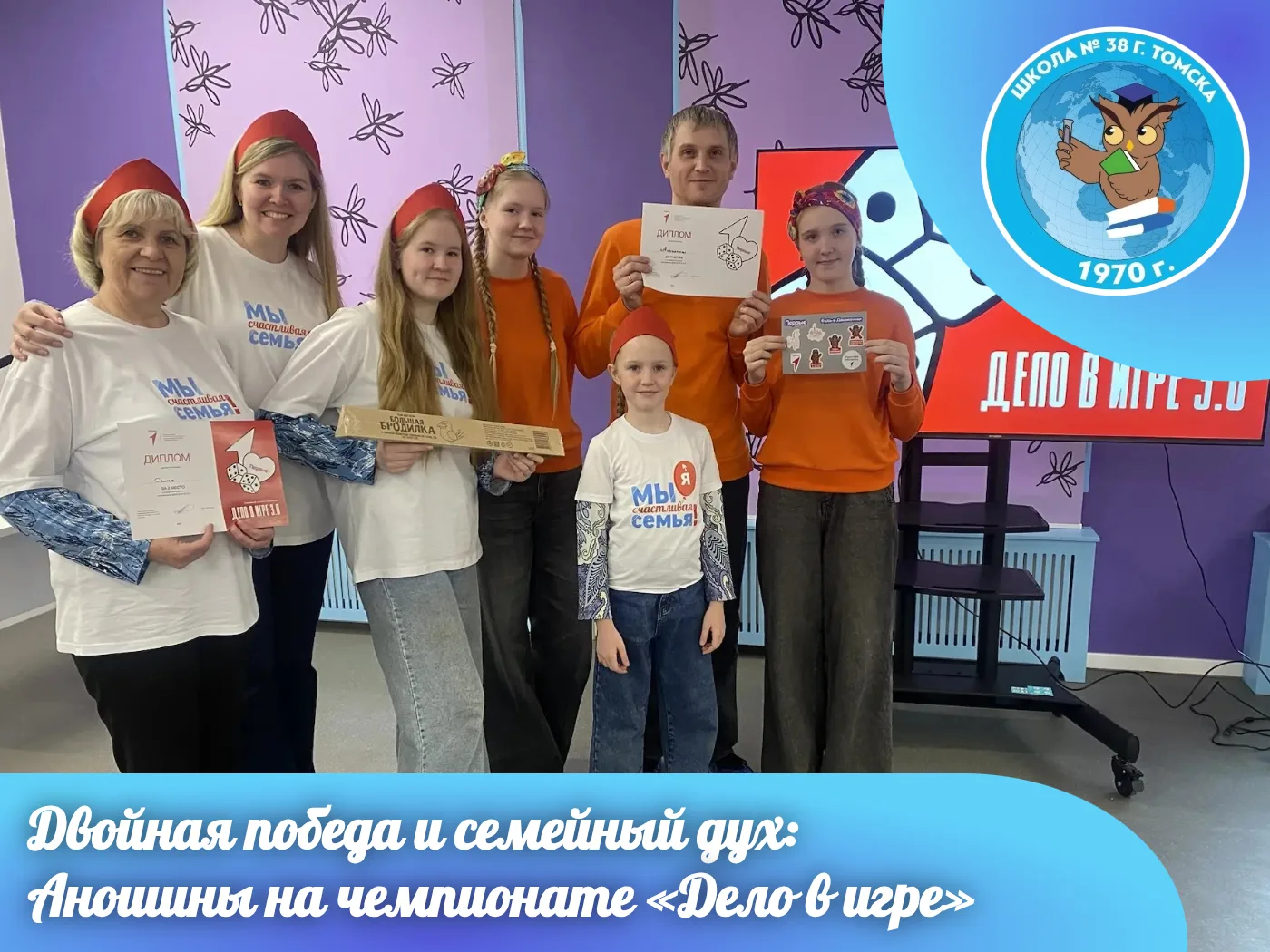 🎉 От лица всей школы мы хотим поздравить семью Аношиных с прекрасными результатами участия в проект
